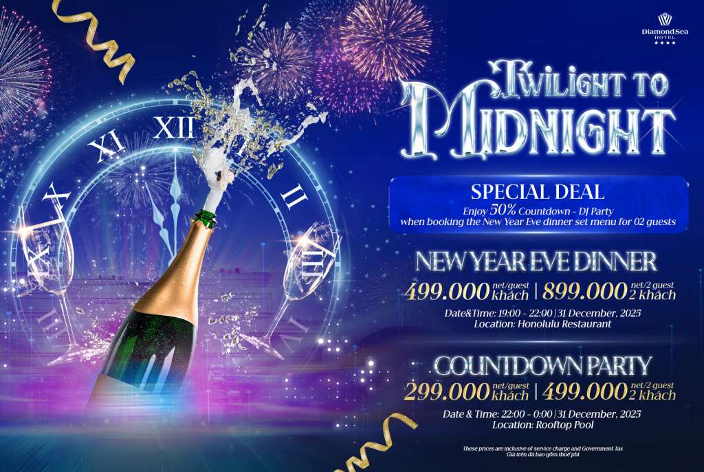 New Year Eve Dinner & Countdown DJ Party TWILIGHT TO MIDNIGHT 