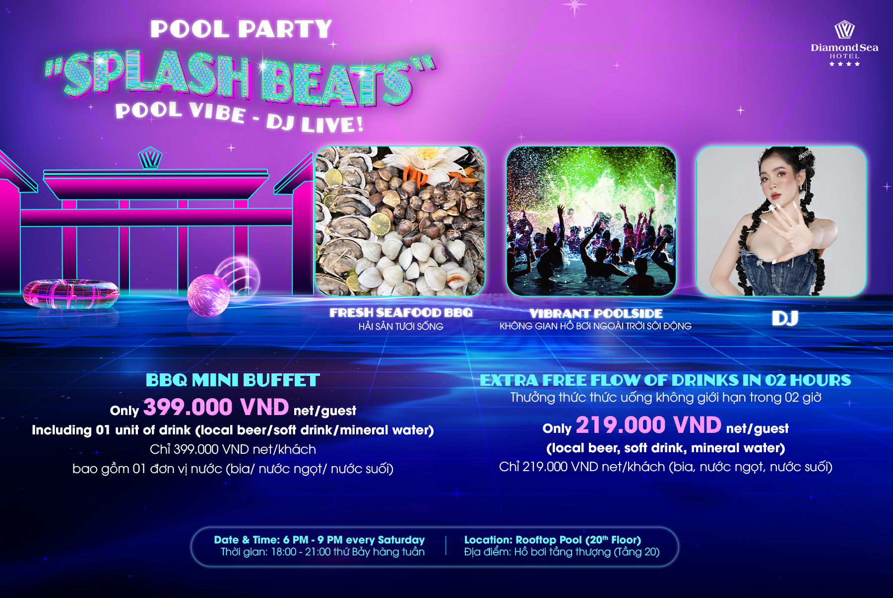 Tiệc DJ - Hồ Bơi Mini Buffet “Splash Beats!”